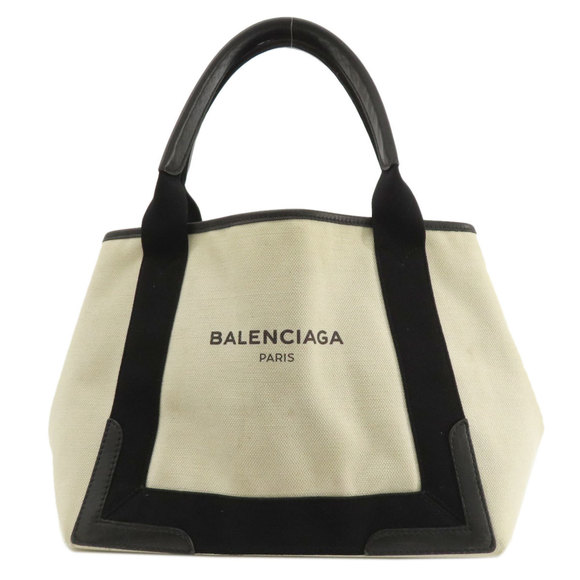 Balenciaga 339933 Navy Cabas S Tote Bag Canvas Women's BALENCIAGA - Picture 1 of 10